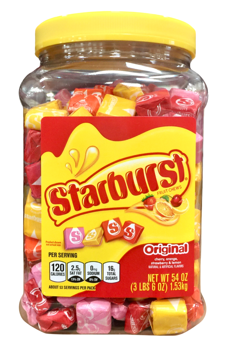 스타버스트 Starburst 오리지널 과일 카라멜 캐니스터 1.53kg