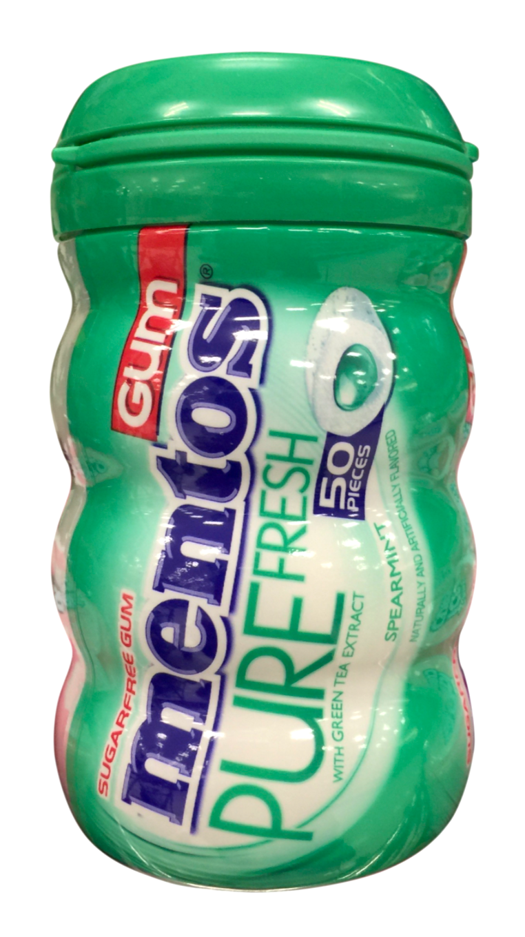 멘토스 Mentos 스피아민트 자일리톨 무설탕껌 50pc