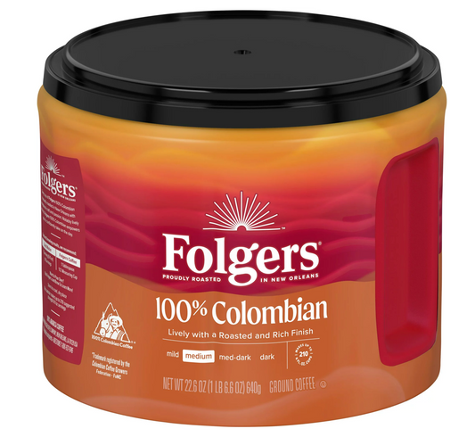 폴저스 Folgers 100% 콜럼비안 분쇄 커피 640g