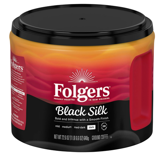 폴저스 Folgers 블랙 실크 다크 로스트 분쇄 커피 640g