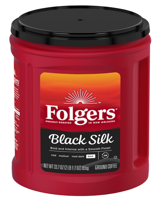 폴저스 Folgers 블랙 실크 다크 로스트 분쇄 커피 955g