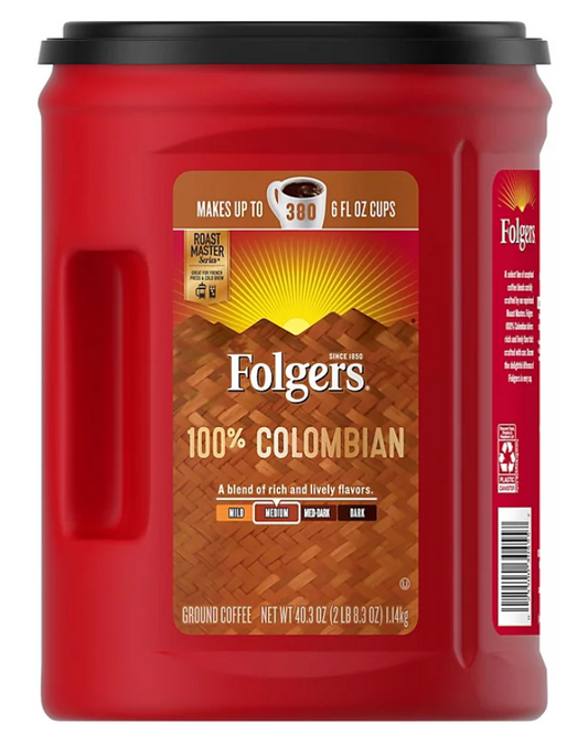 폴저스 Folgers 100% 콜럼비안 분쇄 커피 1.14kg