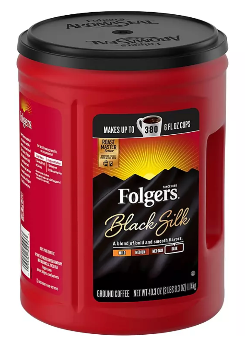 폴저스 Folgers 블랙 실크 다크 로스트 분쇄 커피 1.14kg