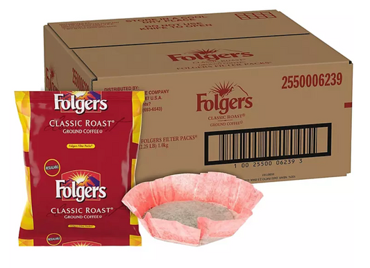 폴저스 Folgers 클래식 로스트 10잔 필터 팩 40ct (1.0kg)