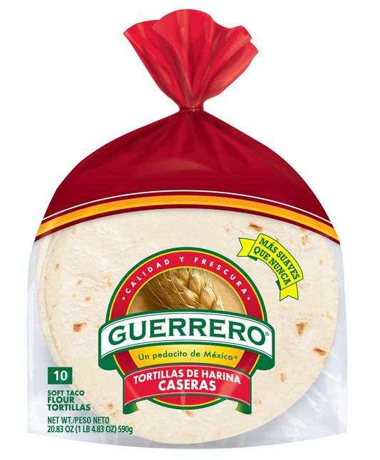 게레로 Guerrero 소프트 타코 밀가루 토틸라 10ct (590g)