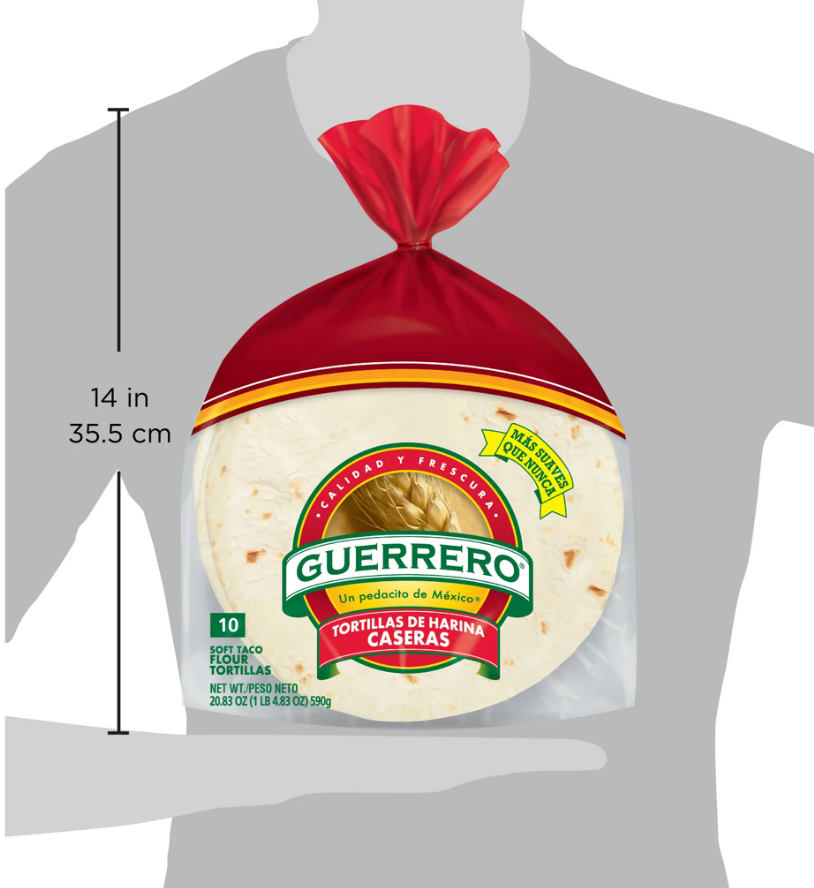 게레로 Guerrero 소프트 타코 밀가루 토틸라 10ct (590g)