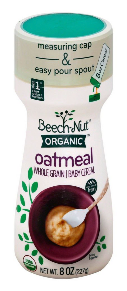 비치너트 Beech Nut 유기농/Non-GMO 홀그레인 오트밀 (통귀리) 베이비 시리얼 227g