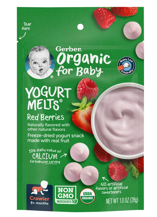네슬레 Nestle 거버 유기농/Non-GMO 레드 베리 요거트 멜트 28g