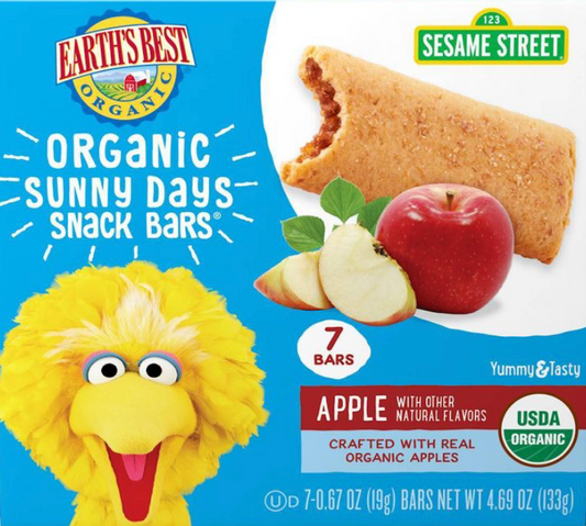 얼스베스트 Earth's Best 유기농/Non-GMO 사과 스낵바 7pc (133g)