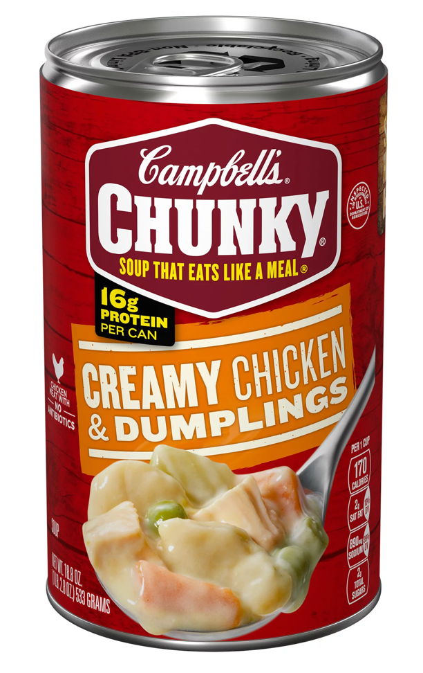 캠벨 Campbell's 청키 크리미 무항생제 치킨 & 덤플링 (만두) 스프 533g 6ct (3.19kg)