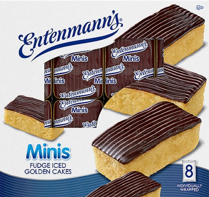 엔텐만 Entenmann's 미니 퍼지 아이스드 골든 케이크 개별포장 8개 (374g)