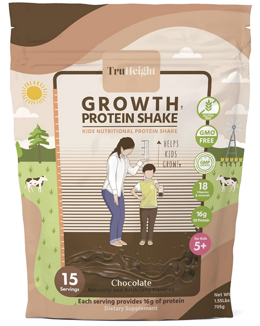 5+ 트루하이트 TruHeight GMO-프리 그로우쓰 키성장 프로틴 쉐이크 Chocolate 705g (15일분)