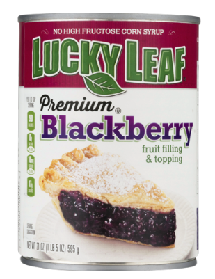 럭키리프 Lucky Leaf Non-GMO 블랙베리 파이 필링 & 토핑 595g
