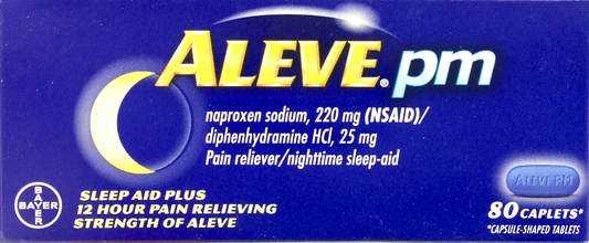 바이엘 Bayer 알레브 PM 나프록센나트륨 220mg + 수면유도 80정