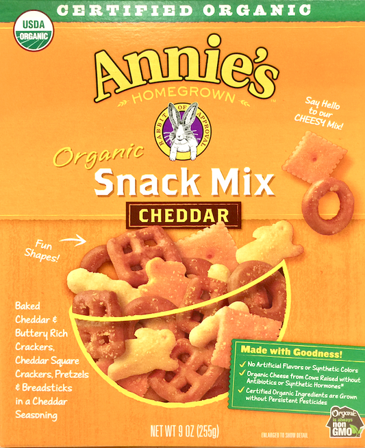 애니스 Annie's 유기농/Non-GMO rBST-프리 체다 스낵 믹스 255g