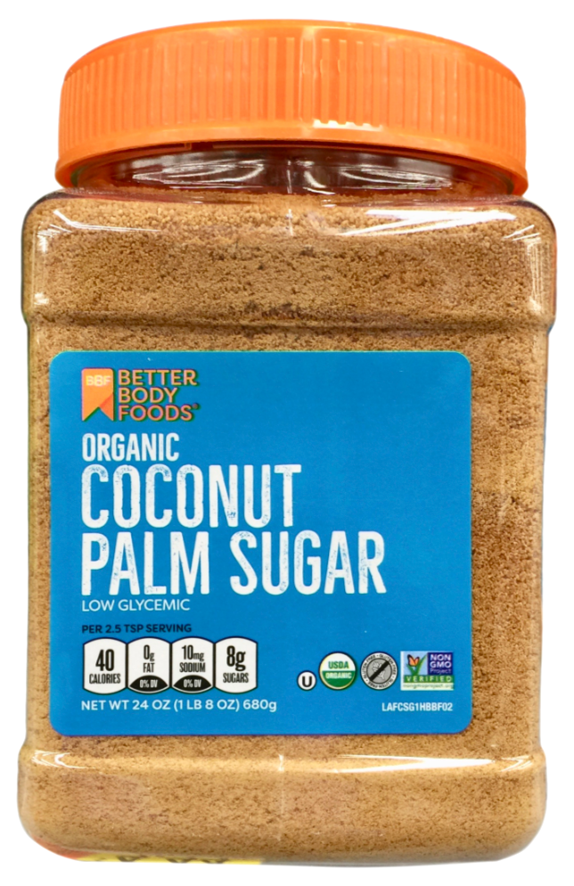 베터바디푸드 BBF 유기농/Non-GMO 비정제 코코넛 설탕 캐니스터 680g