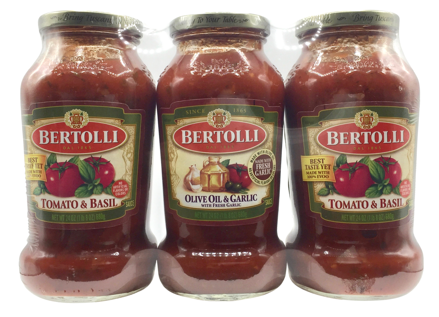 베르톨리 Bertolli 토마토 소스 3가지맛 680g 3병 (2.04kg)