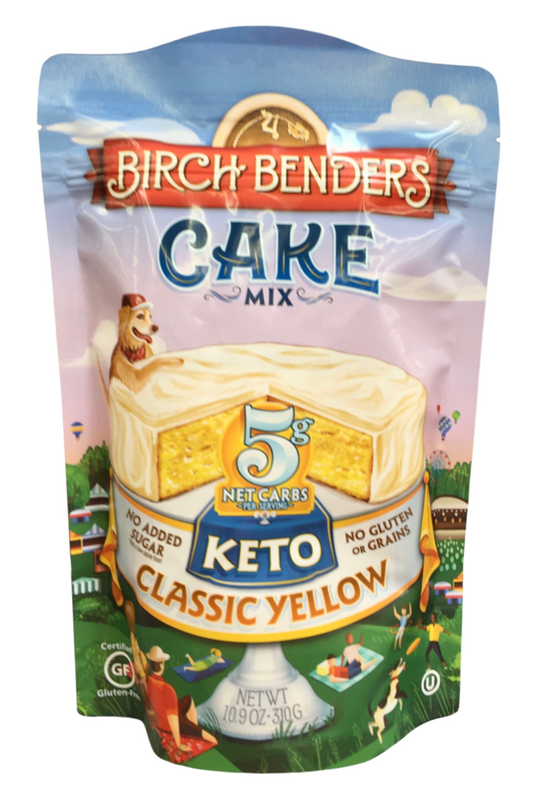 버치벤더 Birch Benders 슈가/글루텐-프리 케토 클래식 옐로우 컵케이크 & 케이크 믹스 310g