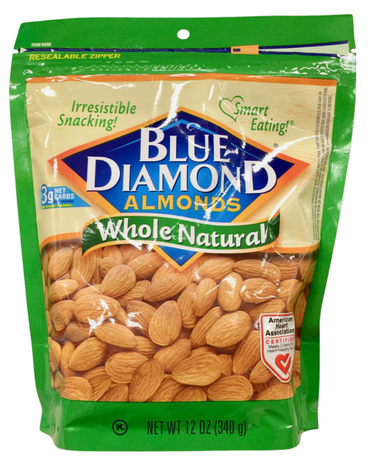 블루다이아몬드 Blue Diamond Non-GMO 홀 내추럴 아몬드 397g