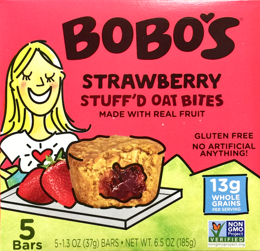 보보스 Bobo's Non-GMO 글루텐-프리 스트로베리 귀리 바이트 5ct (185g)