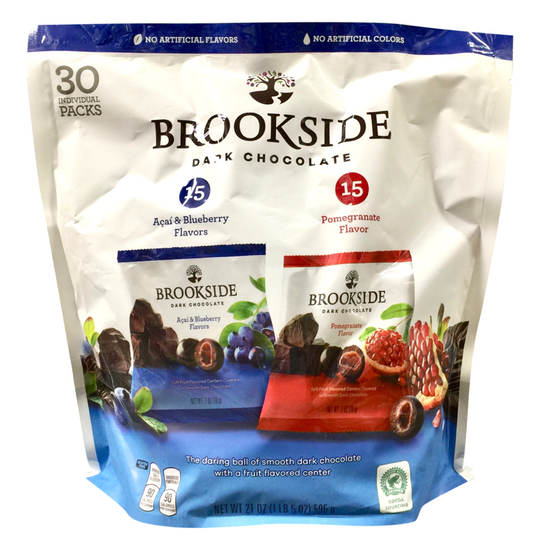 브룩사이드 Brookside 글루텐-프리 다크초콜렛 2가지맛 19g 30ct (595g)