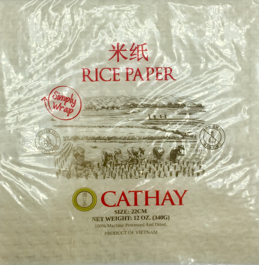 캐새이 Cathay Non-GMO 글루텐-프리 사각 라이스 페이퍼 22cm 340g