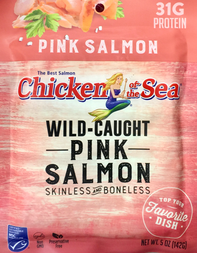 치킨오브더시 Chicken of the Sea 자연산 핑크 연어 파우치 70g 6ct (420g)