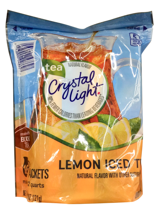 크래프트 Kraft 슈가-프리 크리스탈라이트 레몬 아이스티 믹스 1.89L 16ct (121g)