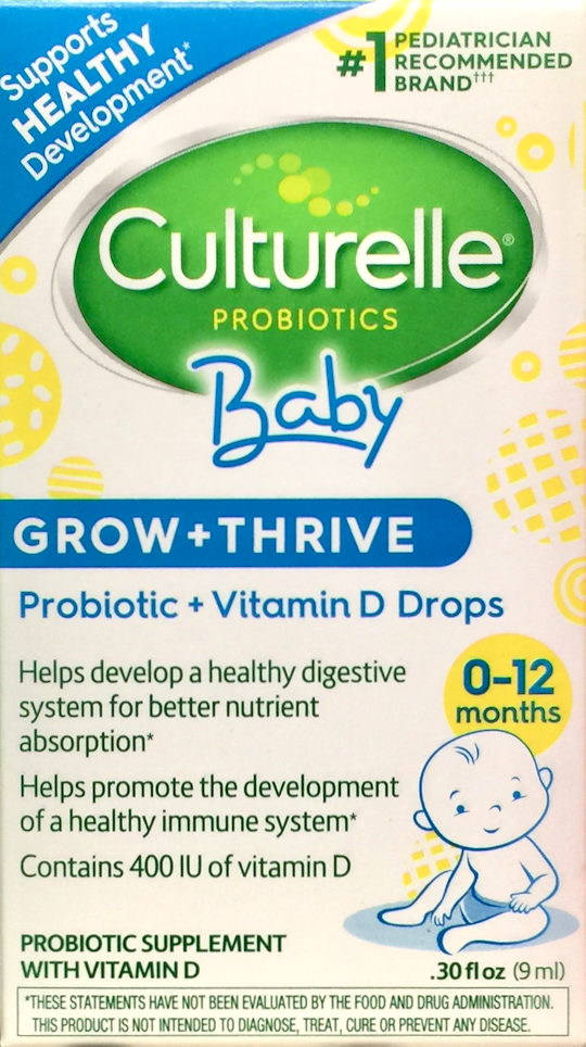 0+ 컬처렐 Culturelle 베이비 Non-GMO 유산균 + 비타민 D 9ml