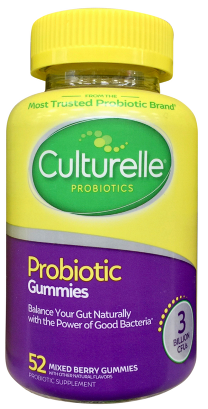 3+ 컬처렐 Culturelle Non-GMO 10억 CFU 유산균 + 프리바이오틱 거미 52정