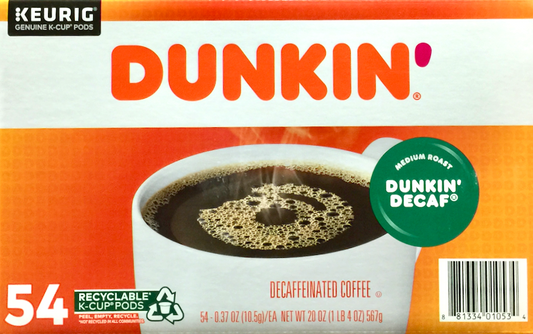 던킨 Dunkin 디카페인 K-컵 54ct