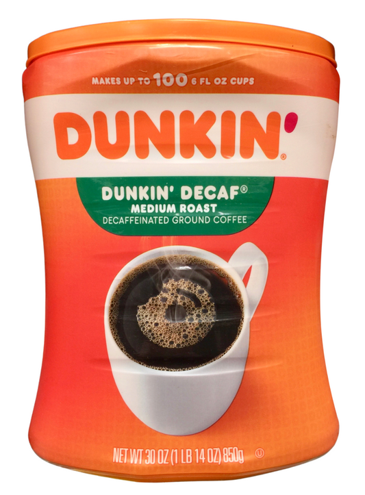 던킨 Dunkin 오리지널 블렌드 미디엄 로스트 디카페인 분쇄 커피 캐니스터 850g