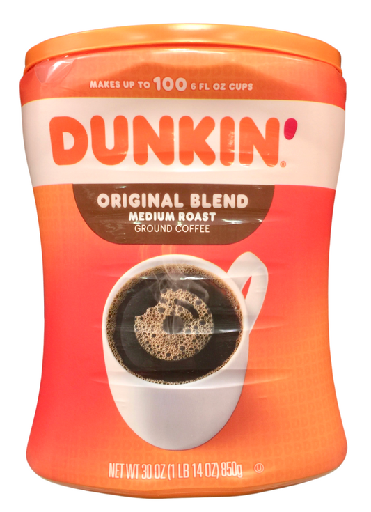 던킨 Dunkin 오리지널 블렌드 미디엄 로스트 분쇄 커피 캐니스터 850g