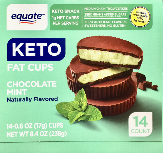 이퀘이트 Equate 케토 팻컵 초콜렛 민트 스낵컵 14ct (238g)
