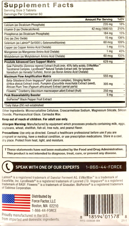 포스팩터 프로스테이트 어드밴스드 전립선 보조제 180정