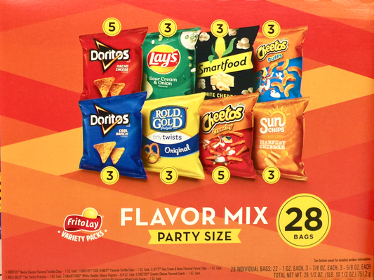 프리토레이 FritoLay 플레이버 믹스 8가지맛 28팩 (751g)