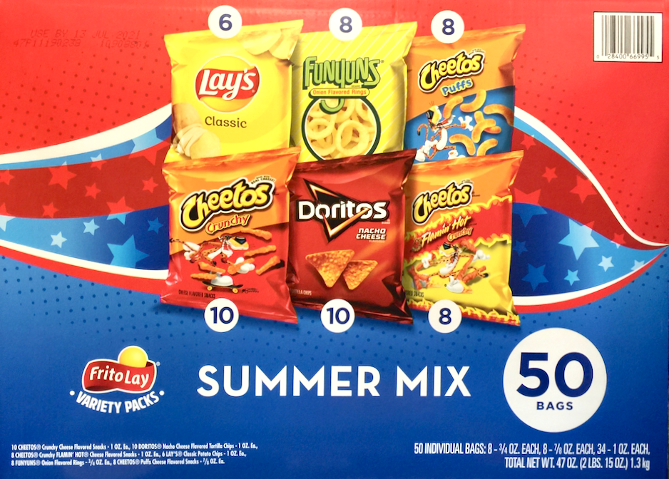 프리토레이 FritoLay 에브리데이 페이브 믹스 6가지맛 50팩 (1.3kg)