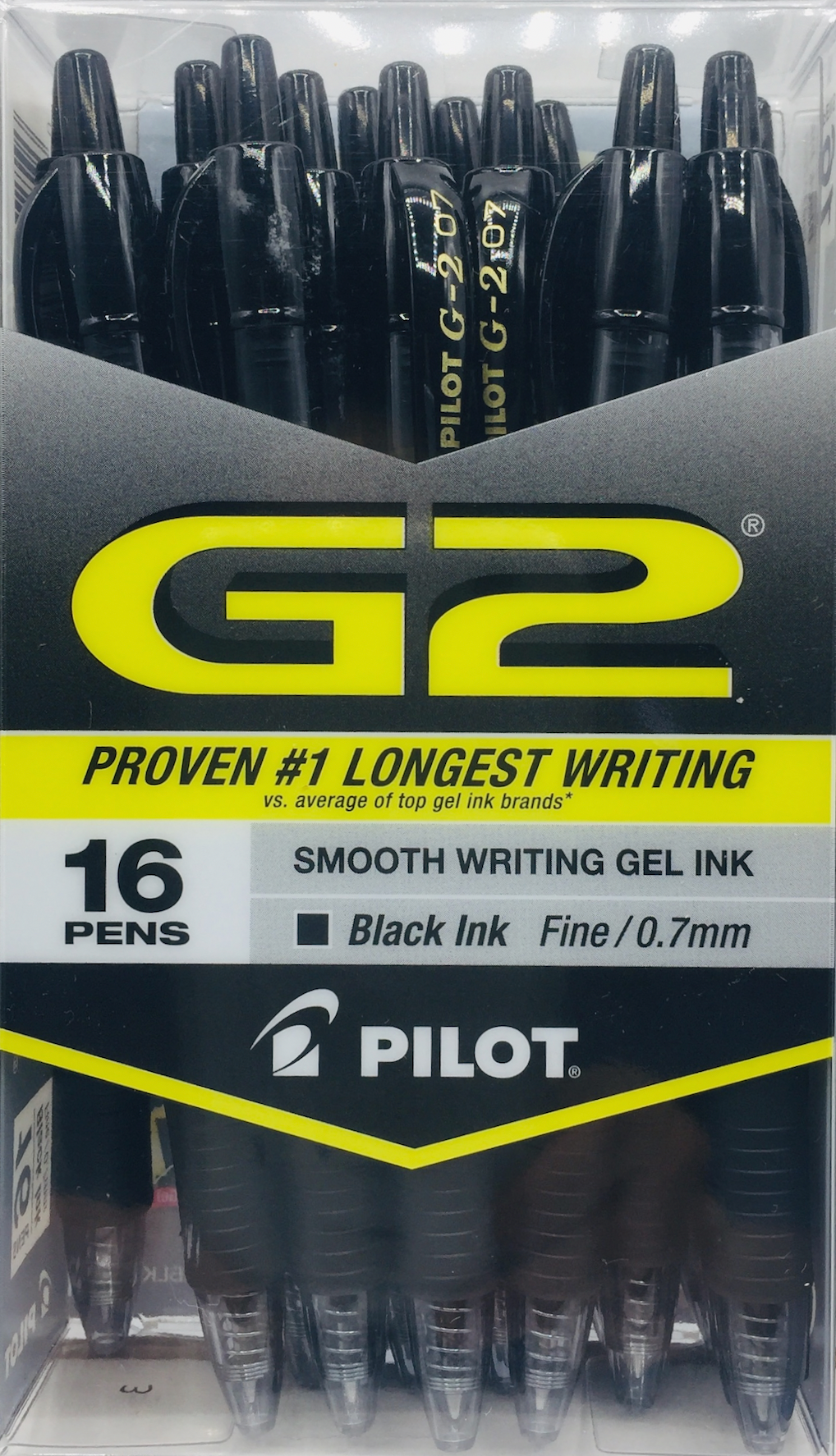 파일럿 Pilot G2 롤링 젤 펜 0.7mm Black 16ct