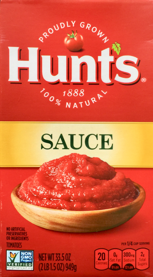 헌츠 Hunts Non-GMO 100% 내추럴 토마토 소스 949g