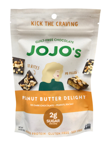 조조 Non-GMO 글루텐-프리 다크초콜렛 땅콩버터 바이트 283g *케토친화*