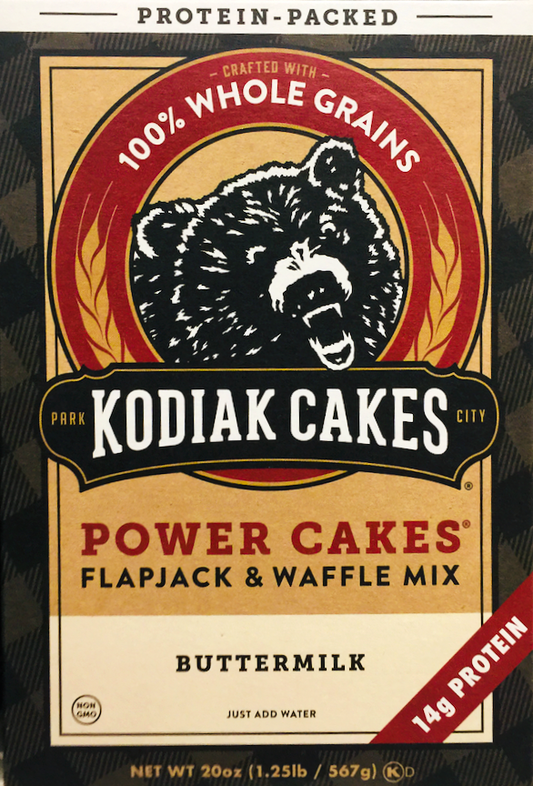 코디악 Kodiak Non-GMO 버터밀크 단백질 팬케이크 & 와플 믹스 567g *단백질 14g*