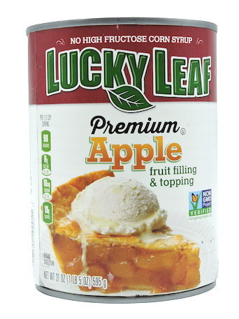 럭키리프 Lucky Leaf Non-GMO 사과 파이 필링 & 토핑 595g