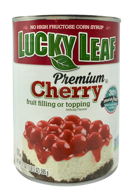럭키리프 Lucky Leaf Non-GMO 체리 파이 필링 & 토핑 595g