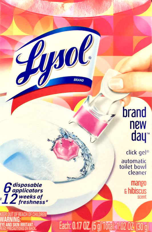 라이졸 Lysol 자동 변기클리너 클릭젤 Mango & Hibiscus 6pc