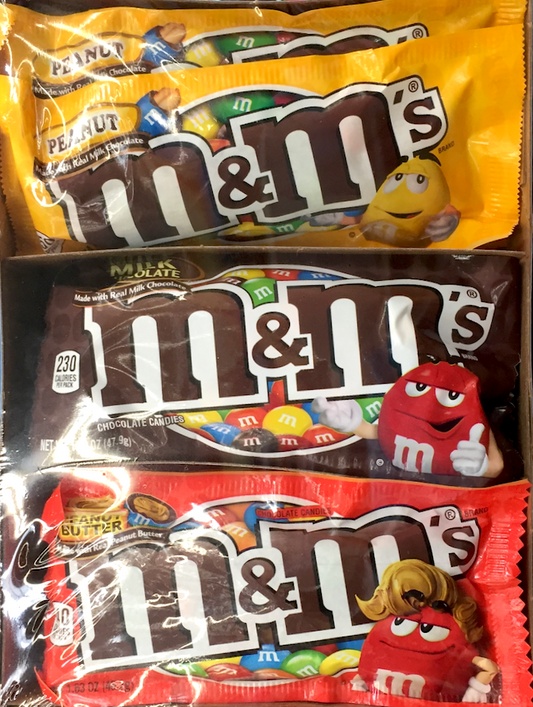 [풀사이즈팩] 마스 Mars M&M's 초콜렛 캔디 3가지맛 18pc (880g)