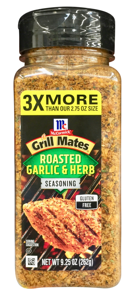 맥코믹 McCormick 그릴메이트 슈가/글루텐-프리 0칼로리 로스티드 갈릭 & 허브 시즈닝 262g