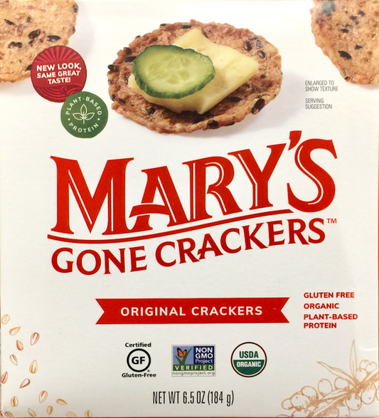 마리스 Mary's 유기농/Non-GMO 글루텐-프리 오리지널 크래커 184g 2팩 (368g) *100% 천연원료*