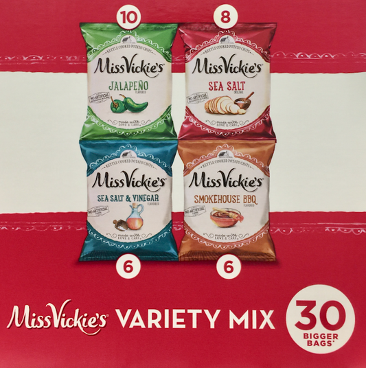 미스빅키 Miss Vickie's 버라이어티믹스 감자칩 4가지맛 30팩 (1.16kg)