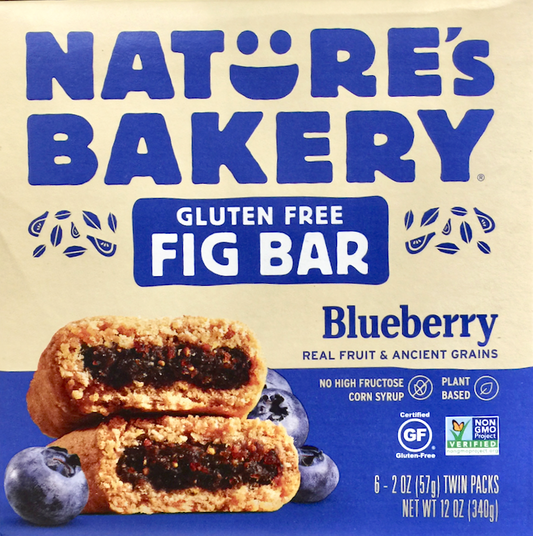 네이처스베이커리 Nature's Bakery Non-GMO/글루텐-프리 블루베리 무화과 바 6ct 2팩 (680g)