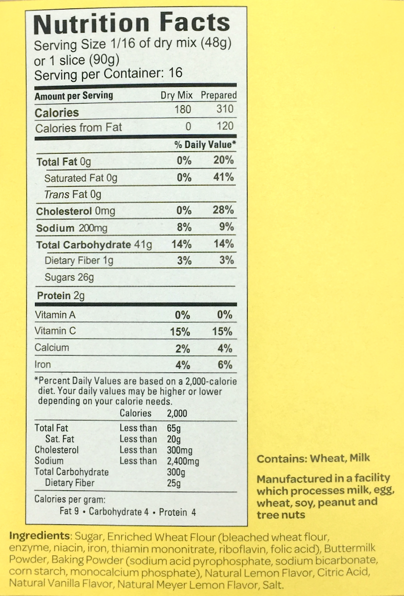 노딕웨어 Nordic Ware 레몬 버터밀크 번트케잌 믹스 779g 3팩 (2.3kg) *100% 천연 원료*